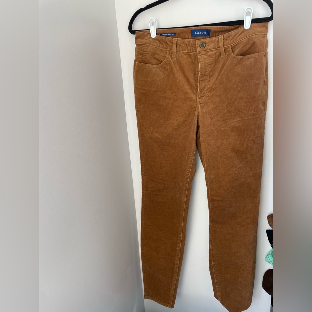 Talbots High Waist Tan Corduroy Jegging Size 6
